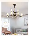 Aluminum and ironwork living room, study and bedroom, modern Nordic IKEA simple pendant lamps 6 heads Item Picture